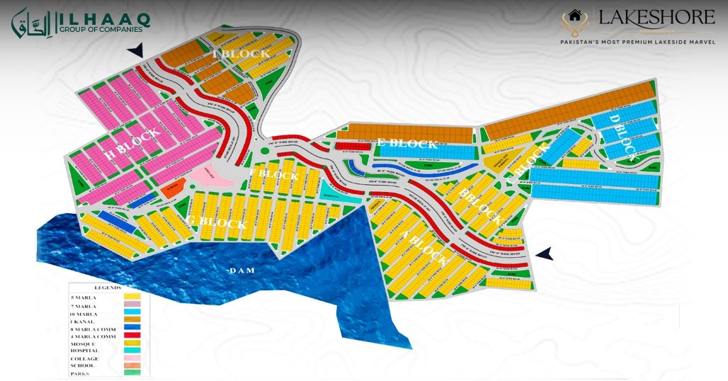 Master plan of lakeshore city